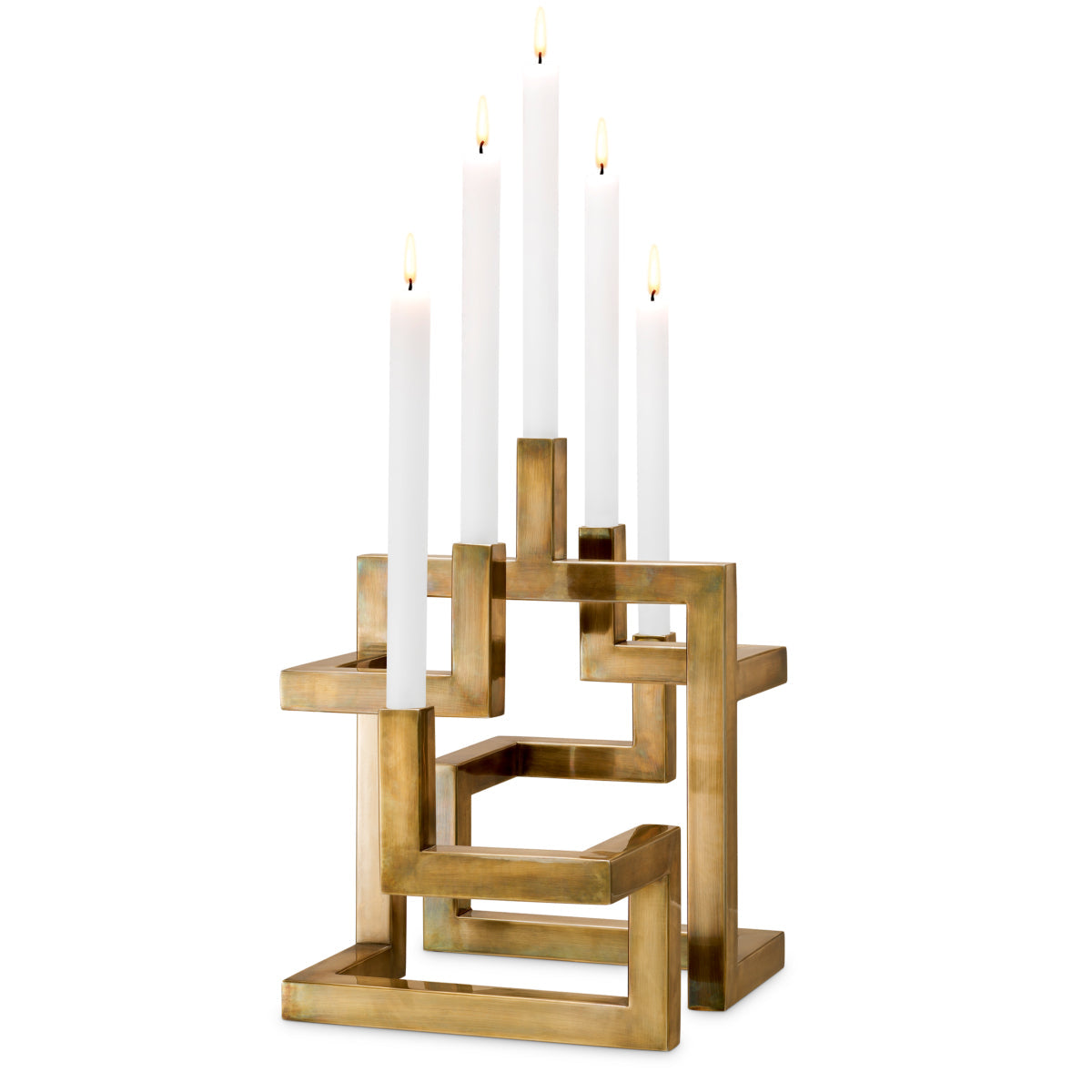 Skyline Candle Holder Vintage Brass