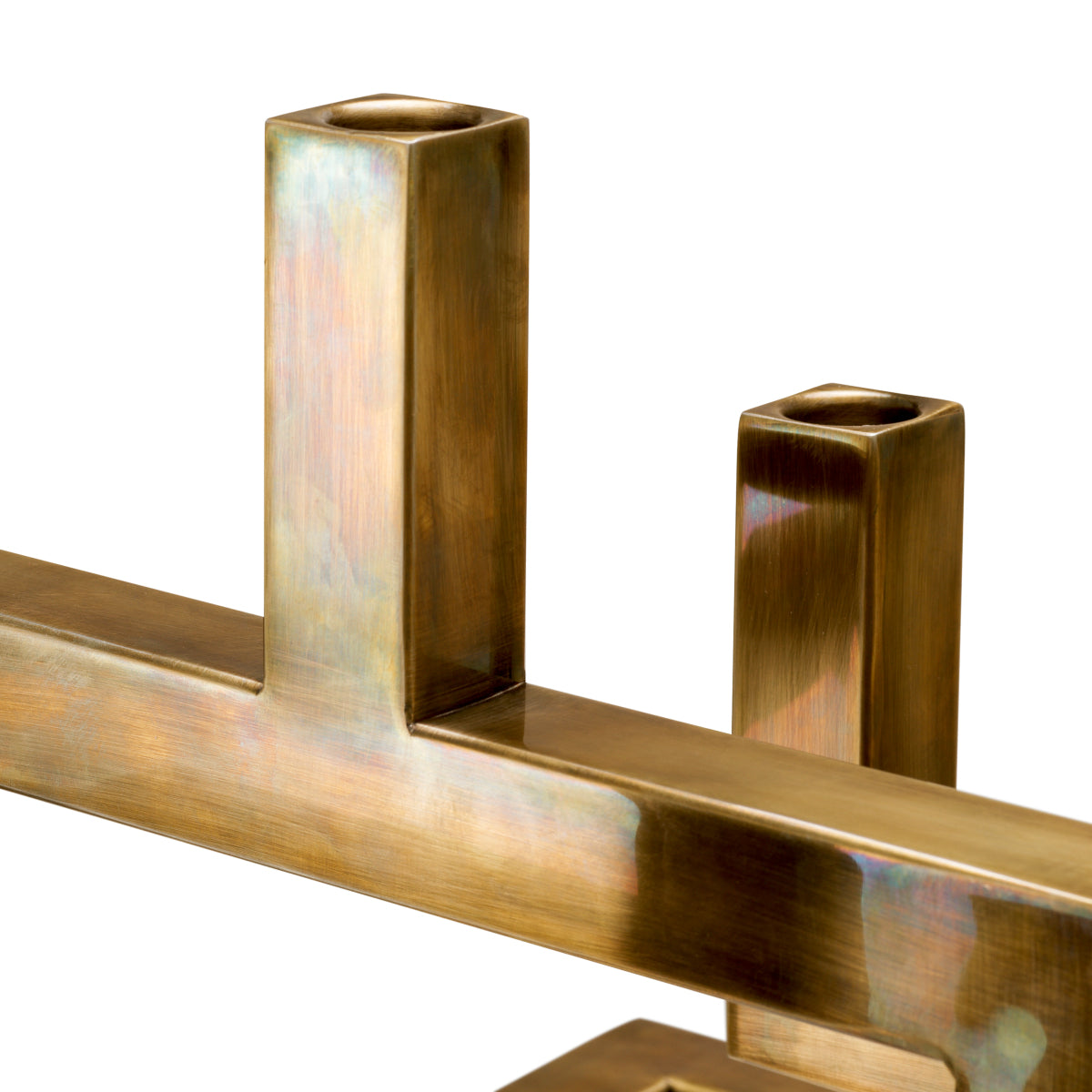 Eichholtz Skyline Candle Holder, Vintage Brass (119158)
