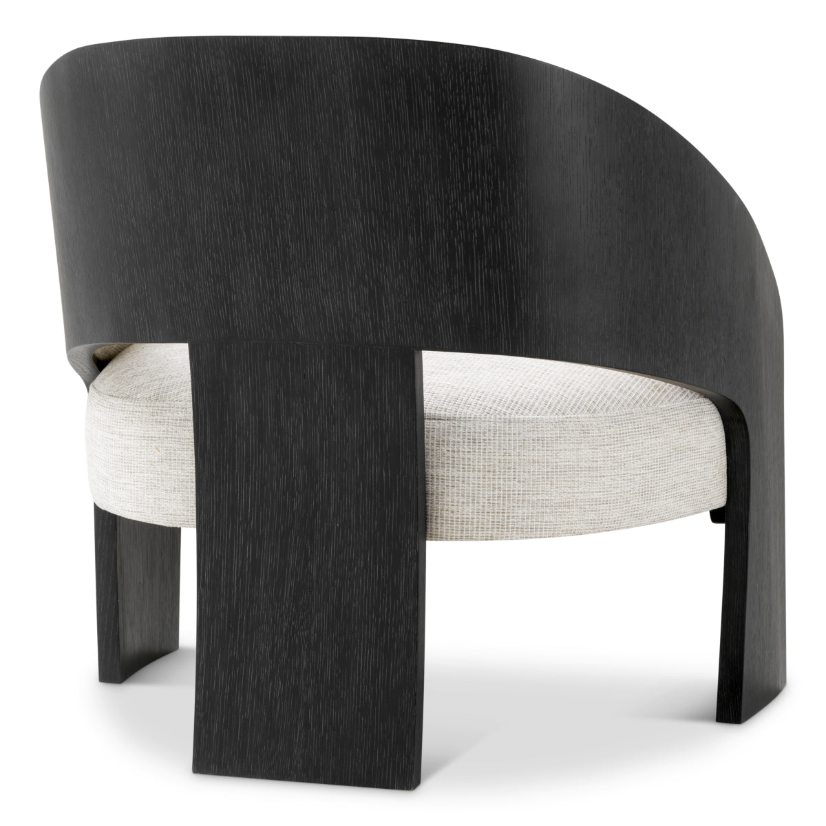 Eichholtz Zephira Chair, Charcoal Grey Oak Veneer, Durini Natural (119168)