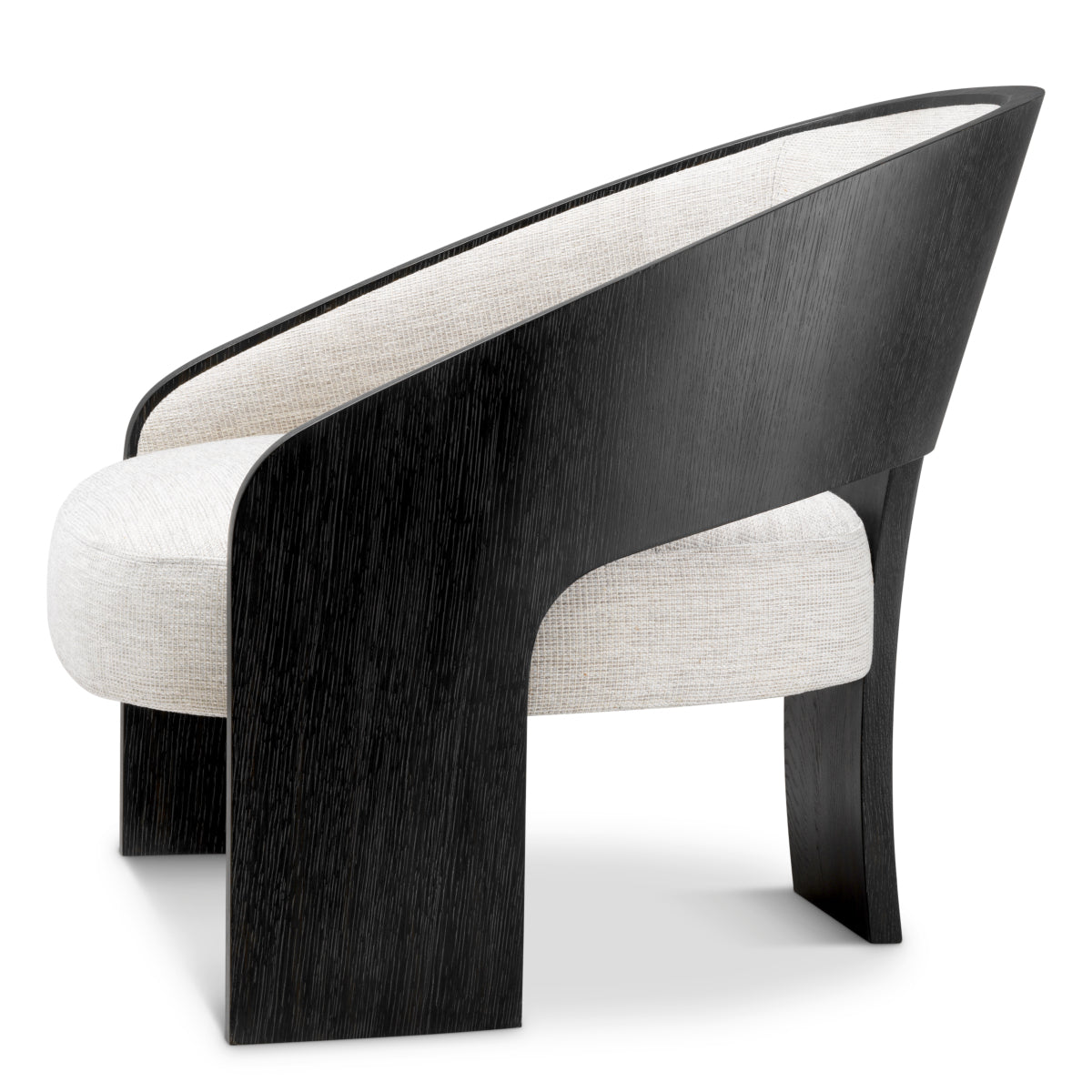 Eichholtz Zephira Chair, Charcoal Grey Oak Veneer, Durini Natural (119168)