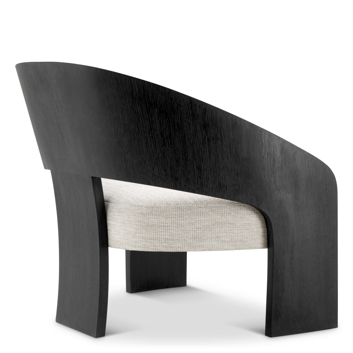 Eichholtz Zephira Chair, Charcoal Grey Oak Veneer, Durini Natural (119168)