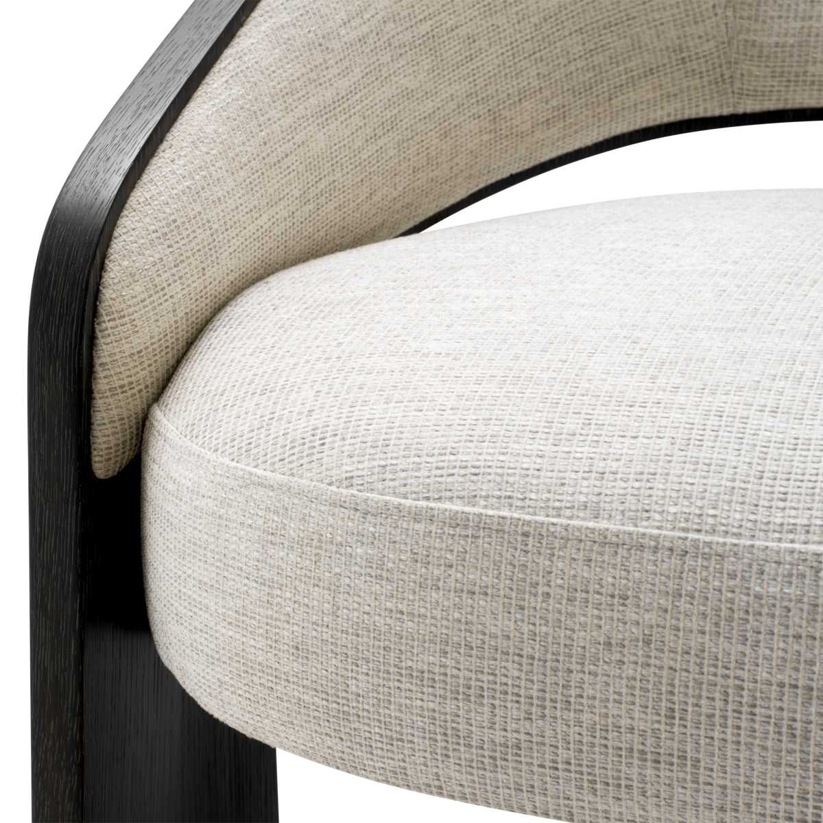 Eichholtz Zephira Chair, Charcoal Grey Oak Veneer, Durini Natural (119168)
