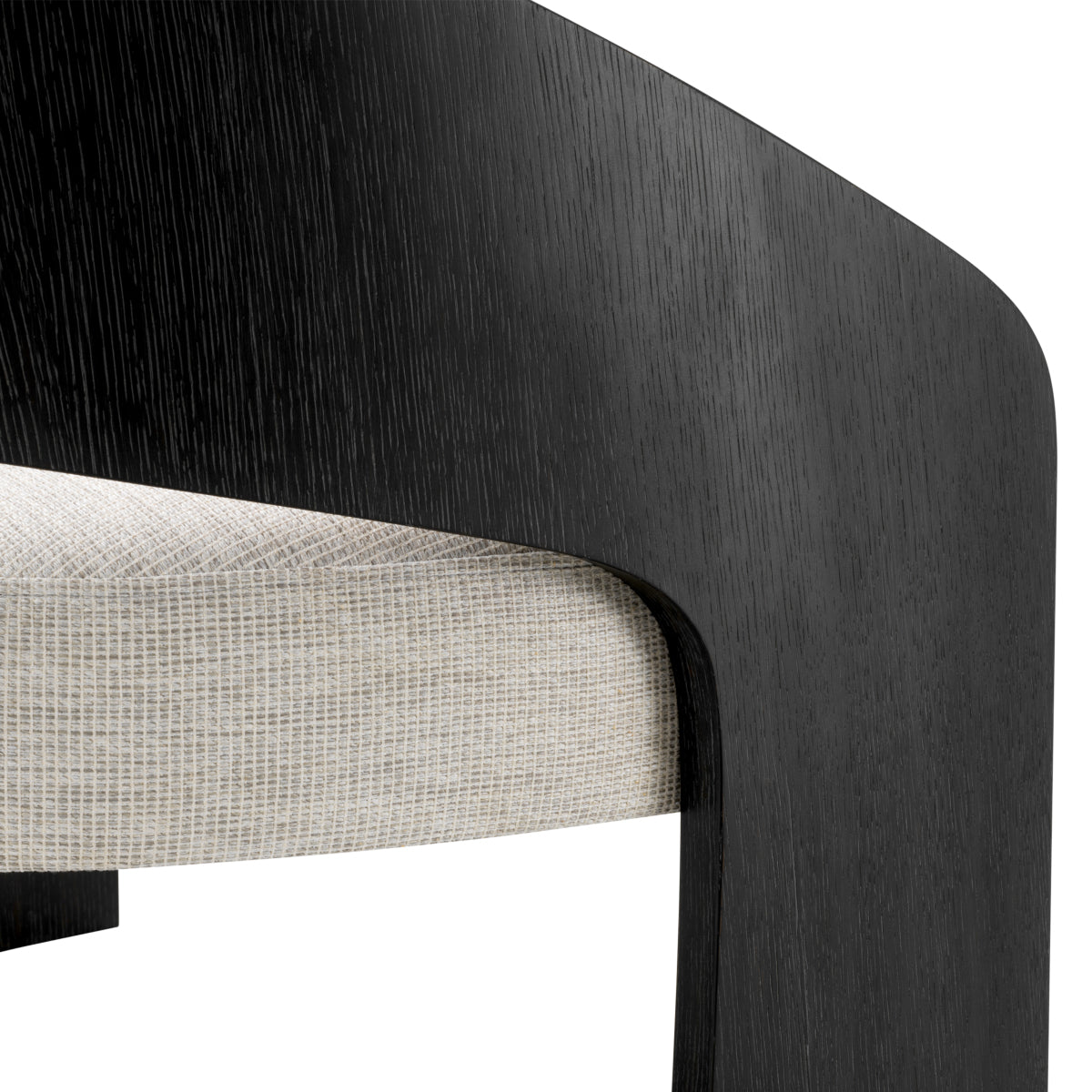 Eichholtz Zephira Chair, Charcoal Grey Oak Veneer, Durini Natural (119168)