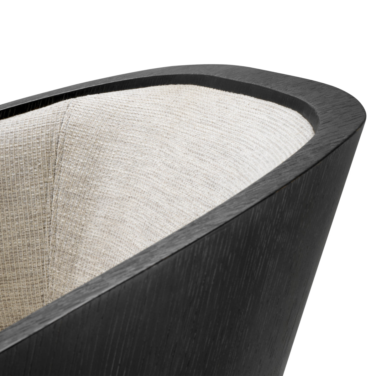 Eichholtz Zephira Chair, Charcoal Grey Oak Veneer, Durini Natural (119168)