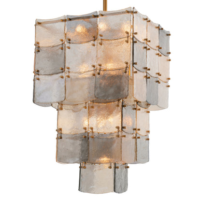 Eichholtz Laurent Chandelier, Antique Brass, Handmade Glass (119177UL)