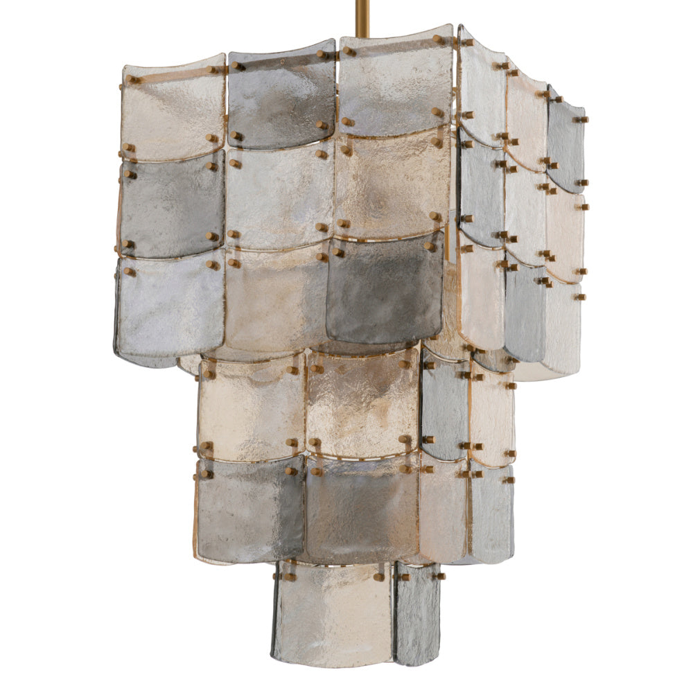 Eichholtz Laurent Chandelier, Antique Brass, Handmade Glass (119177UL)