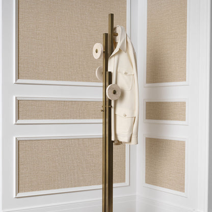 Eichholtz Amadora Coatrack, Vintage Brass, Travertine (119180)