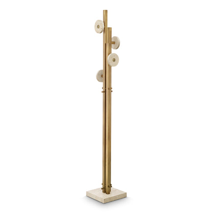 Eichholtz Amadora Coatrack, Vintage Brass, Travertine (119180)