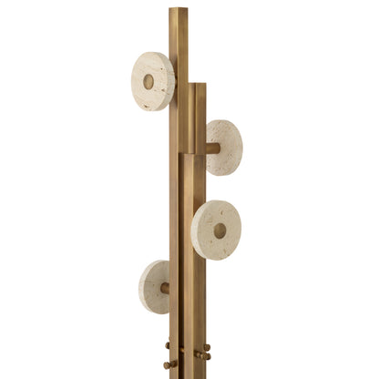 Eichholtz Amadora Coatrack, Vintage Brass, Travertine (119180)