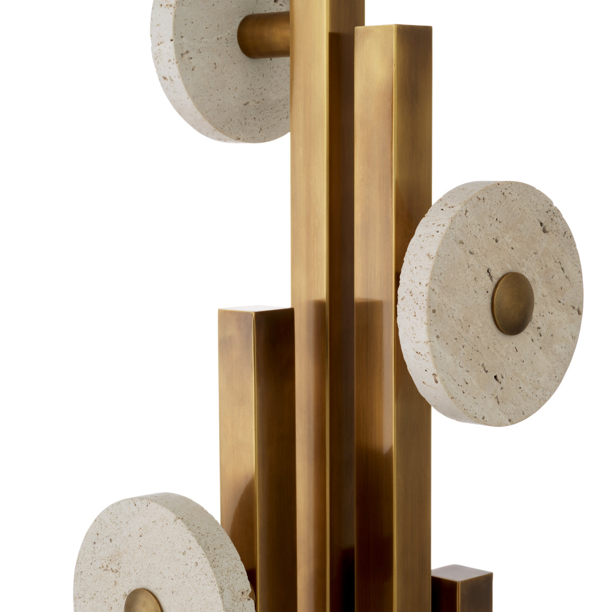 Eichholtz Amadora Coatrack, Vintage Brass, Travertine (119180)