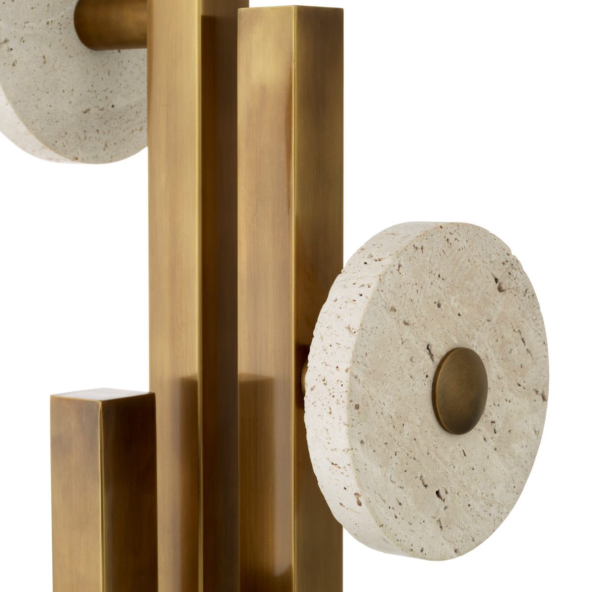 Eichholtz Amadora Coatrack, Vintage Brass, Travertine (119180)