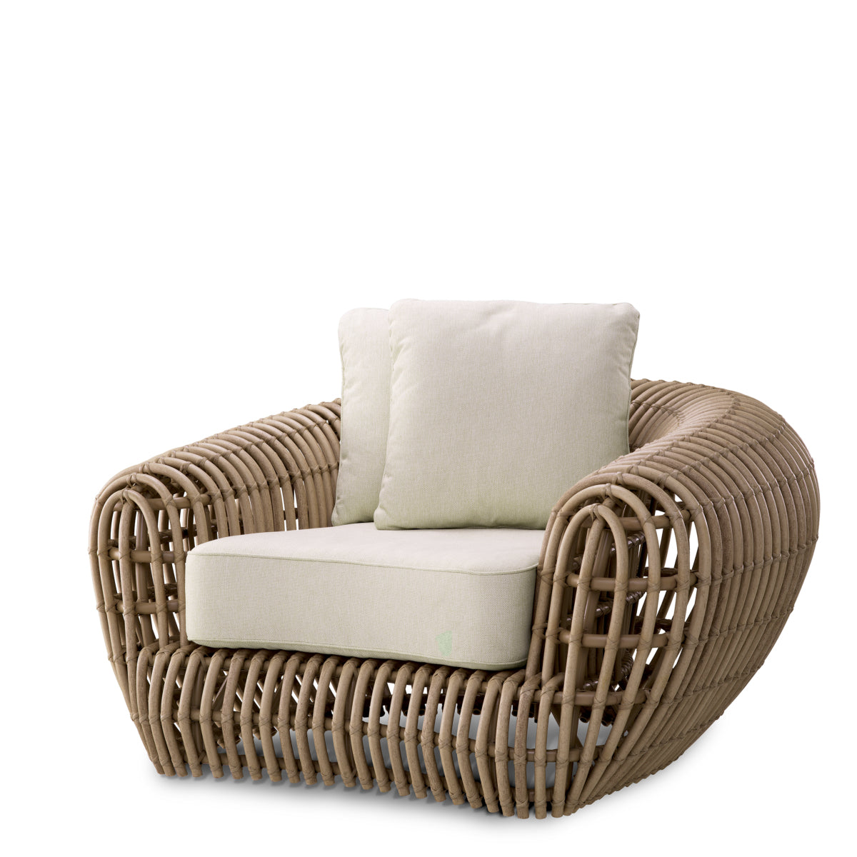 Eichholtz Siderno Outdoor Chair, Faux Rattan, Viola Sand (119201)