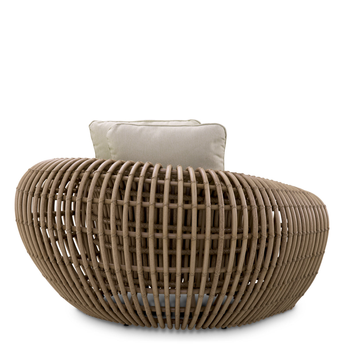 Eichholtz Siderno Outdoor Chair, Faux Rattan, Viola Sand (119201)