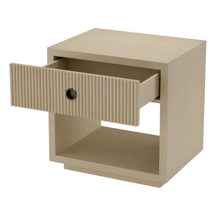 Eichholtz Dimitrios Nightstand, Washed Oak Veneer, Bronze (119214)