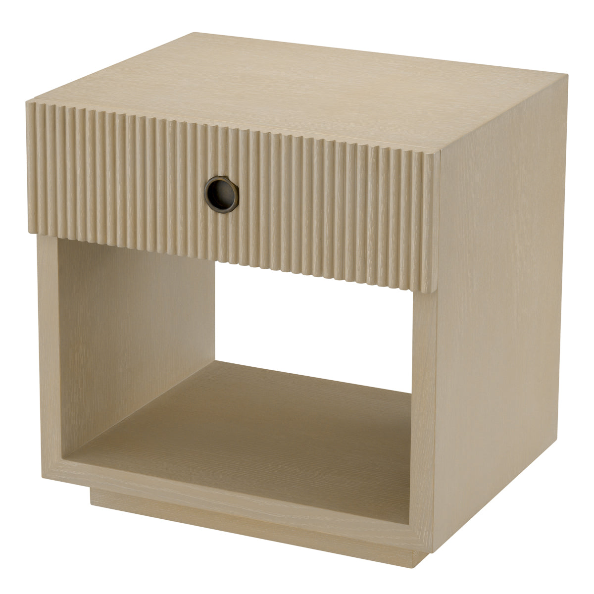 Eichholtz Dimitrios Nightstand, Washed Oak Veneer, Bronze (119214)