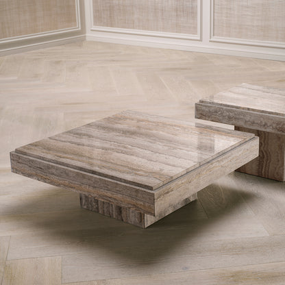 Eichholtz Sartoria Coffee Table, Silver Travertine (119215)