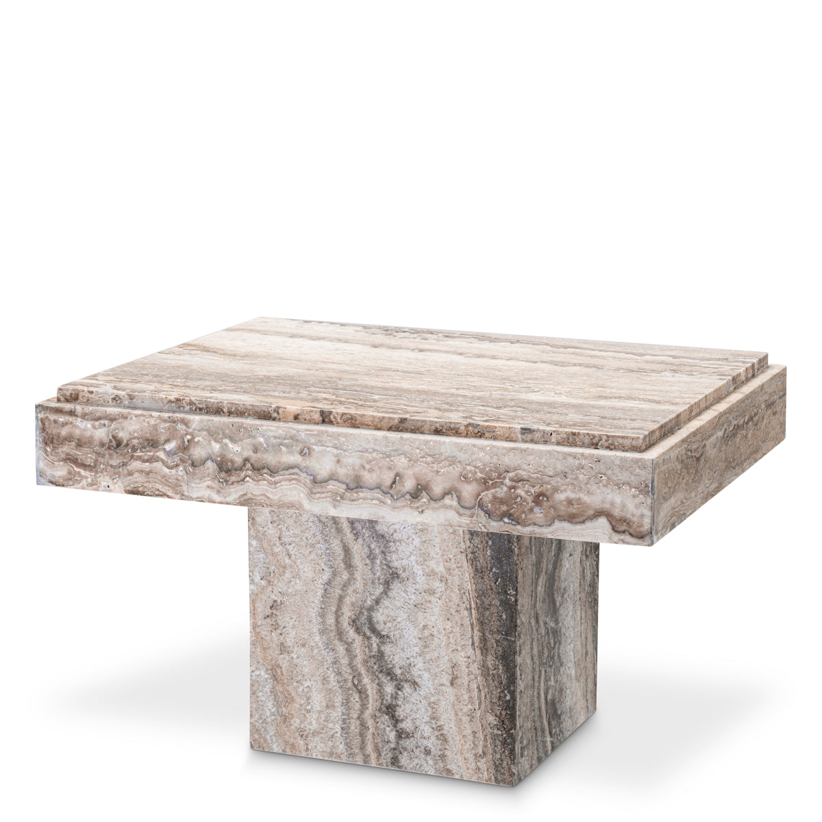 Eichholtz Sartoria Side Table, Silver Travertine (119216)