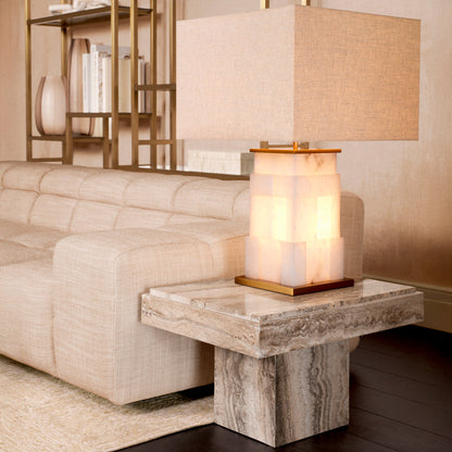 Sartoria Side Table Silver Travertine
