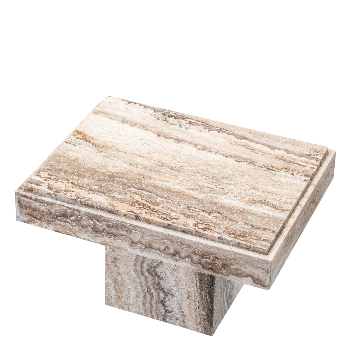 Sartoria Side Table Silver Travertine