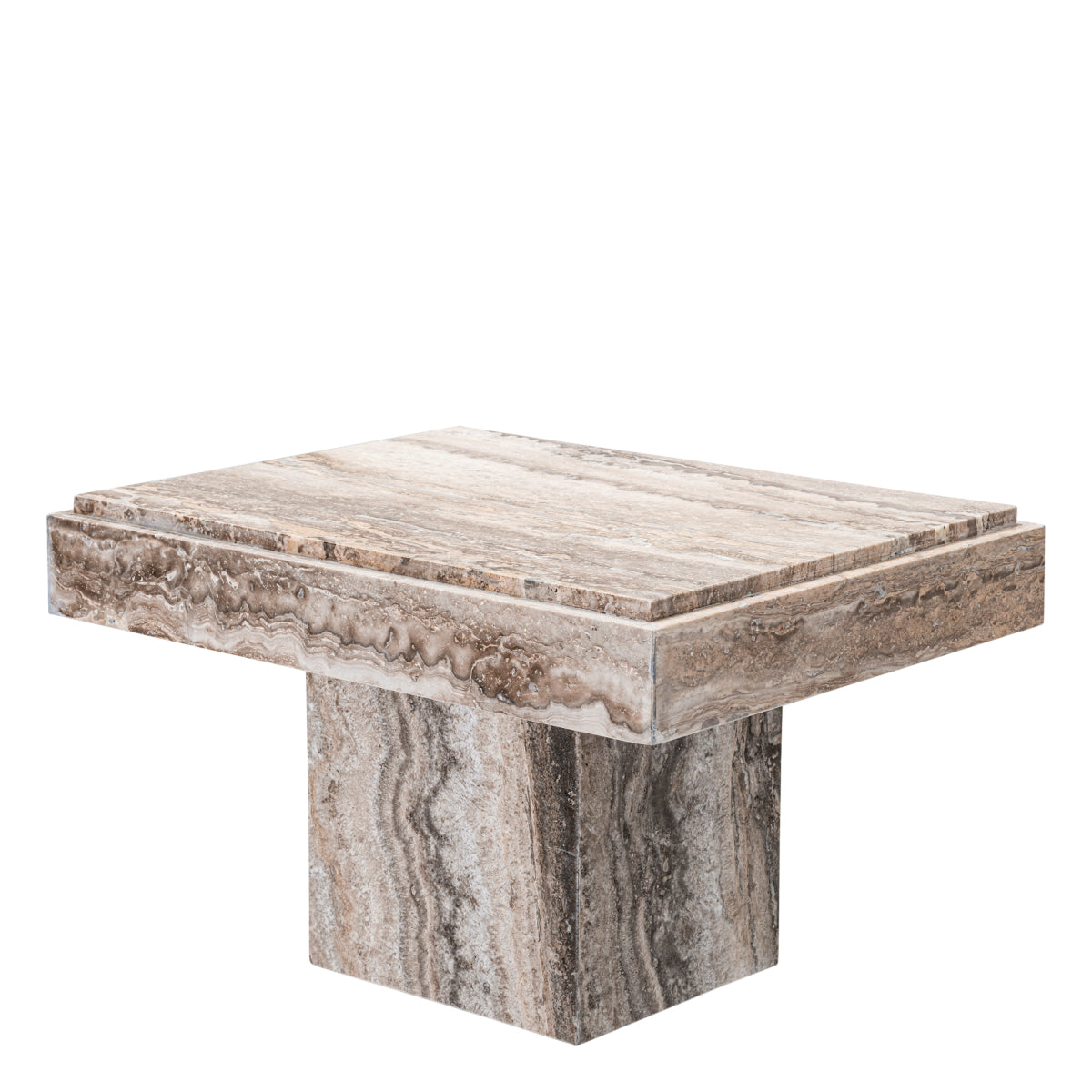 Eichholtz Sartoria Side Table, Silver Travertine (119216)