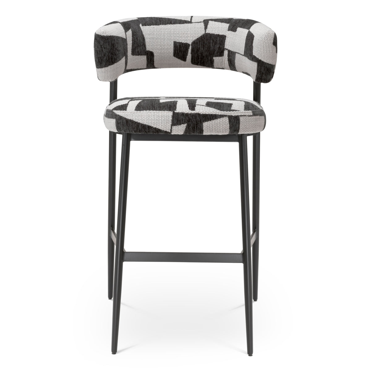 Eichholtz Folsom Bar Stool, Brooklyn Black, Black Legs (A119217)