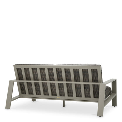 Eichholtz Belle Vue Outdoor Sofa, Grey, Grey Faux Rattan (119229)