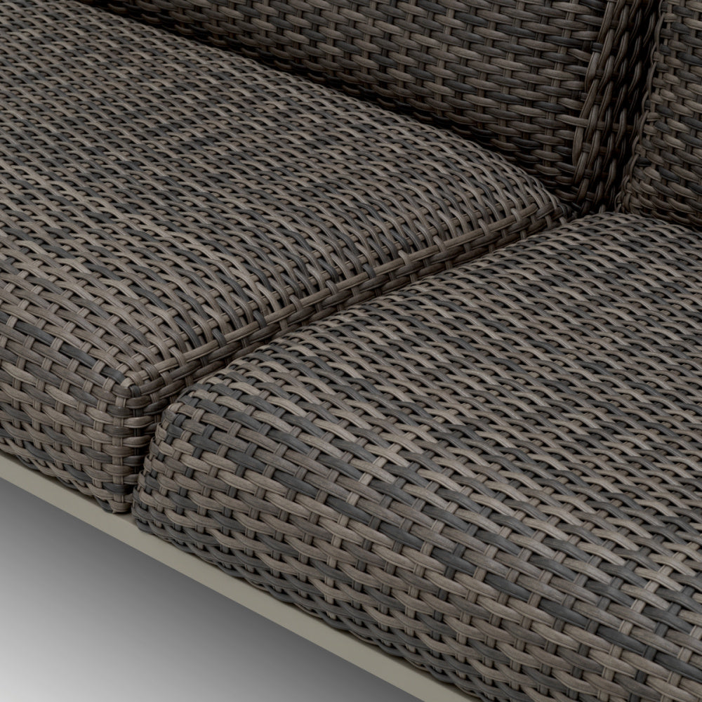 Eichholtz Belle Vue Outdoor Sofa, Grey, Grey Faux Rattan (119229)