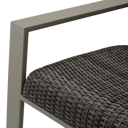 Eichholtz Belle Vue Outdoor Sofa, Grey, Grey Faux Rattan (119229)