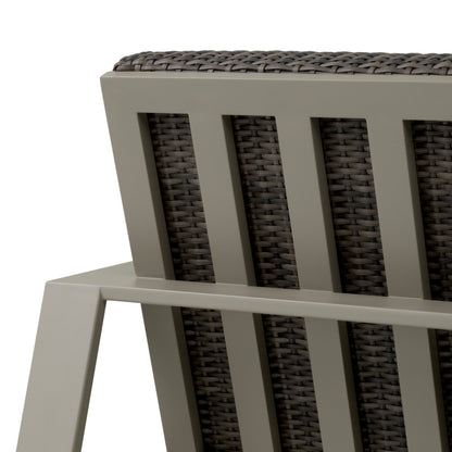 Eichholtz Belle Vue Outdoor Sofa, Grey, Grey Faux Rattan (119229)