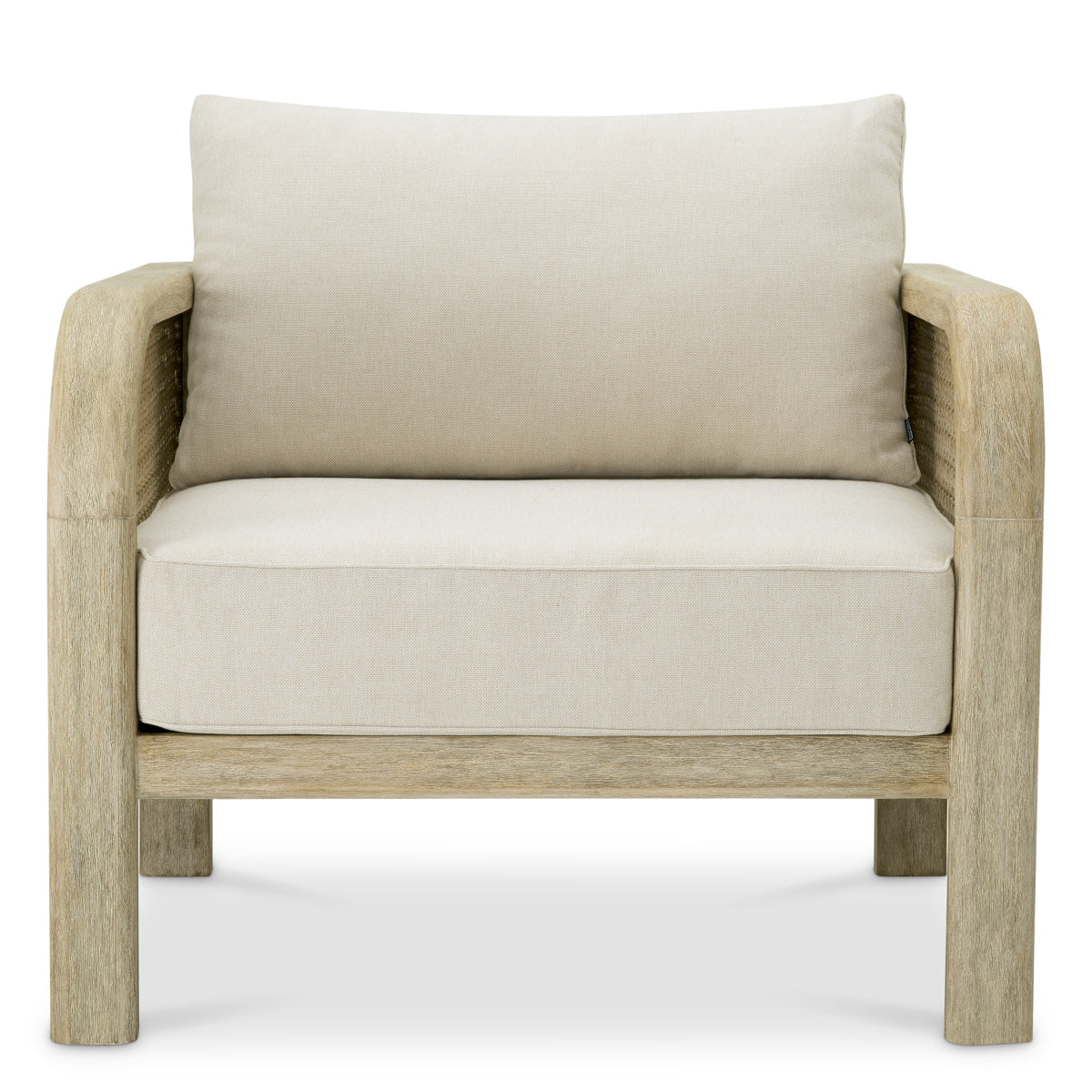 Eichholtz Julian Outdoor Chair, Aged Teak, Beige Rope, Viola Sand (A119249)