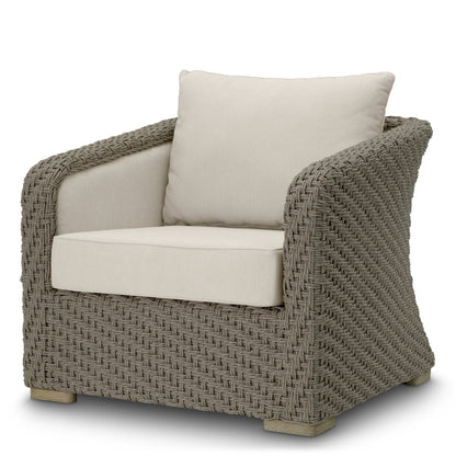 Eichholtz Bryson Outdoor Chair, Faux Woven Rattan, Viola Sand (A119252)