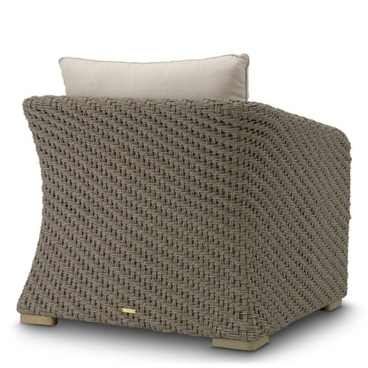 Eichholtz Bryson Outdoor Chair, Faux Woven Rattan, Viola Sand (A119252)