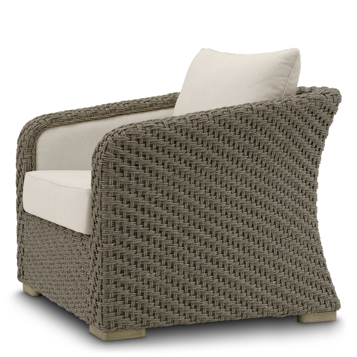 Eichholtz Bryson Outdoor Chair, Faux Woven Rattan, Viola Sand (A119252)