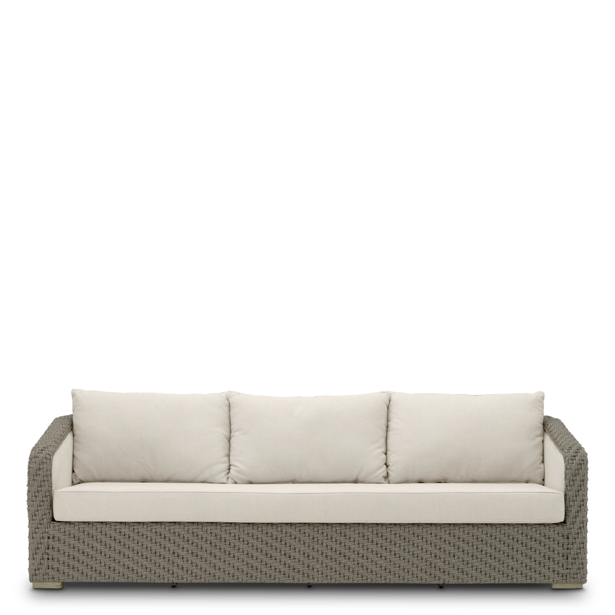 Eichholtz Bryson Outdoor Sofa, Faux Woven Rattan, Viola Sand (A119253)