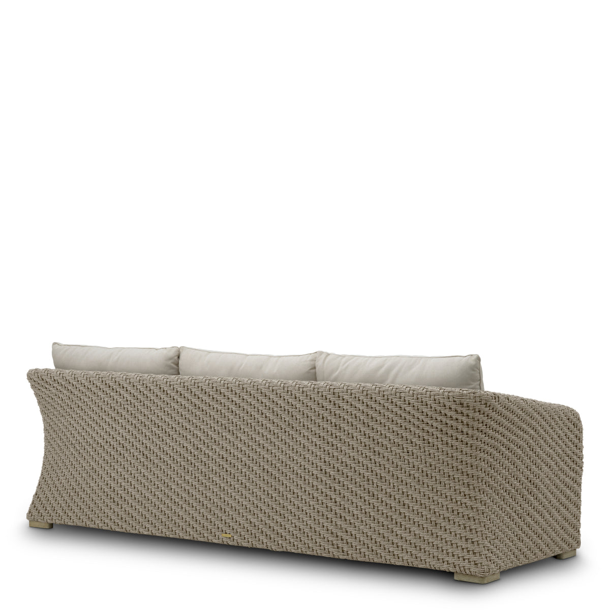 Eichholtz Bryson Outdoor Sofa, Faux Woven Rattan, Viola Sand (A119253)