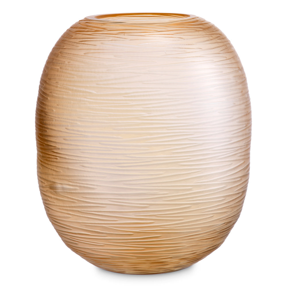 Eichholtz Alessio Vase, Large, Peach Glass (119307)