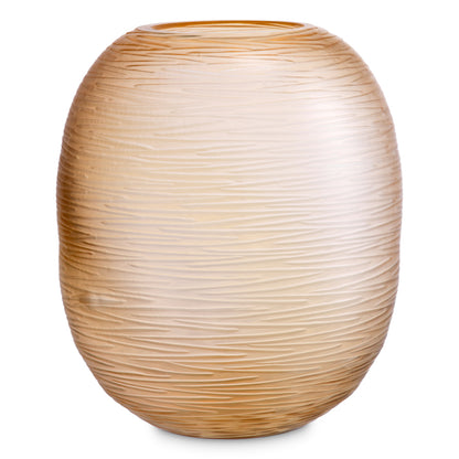 Eichholtz Alessio Vase, Large, Peach Glass (119307)