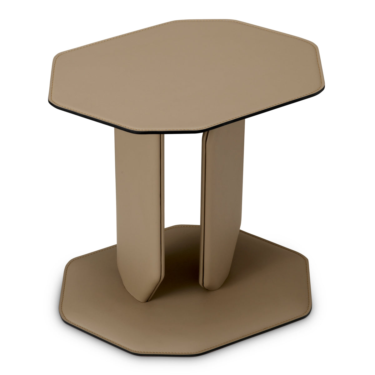 Eichholtz Maurizio Side Table, Faux Leather Brown (119338)