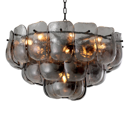 Eichholtz Gustave Chandelier, Smoke Glass, Bronze (119342UL)