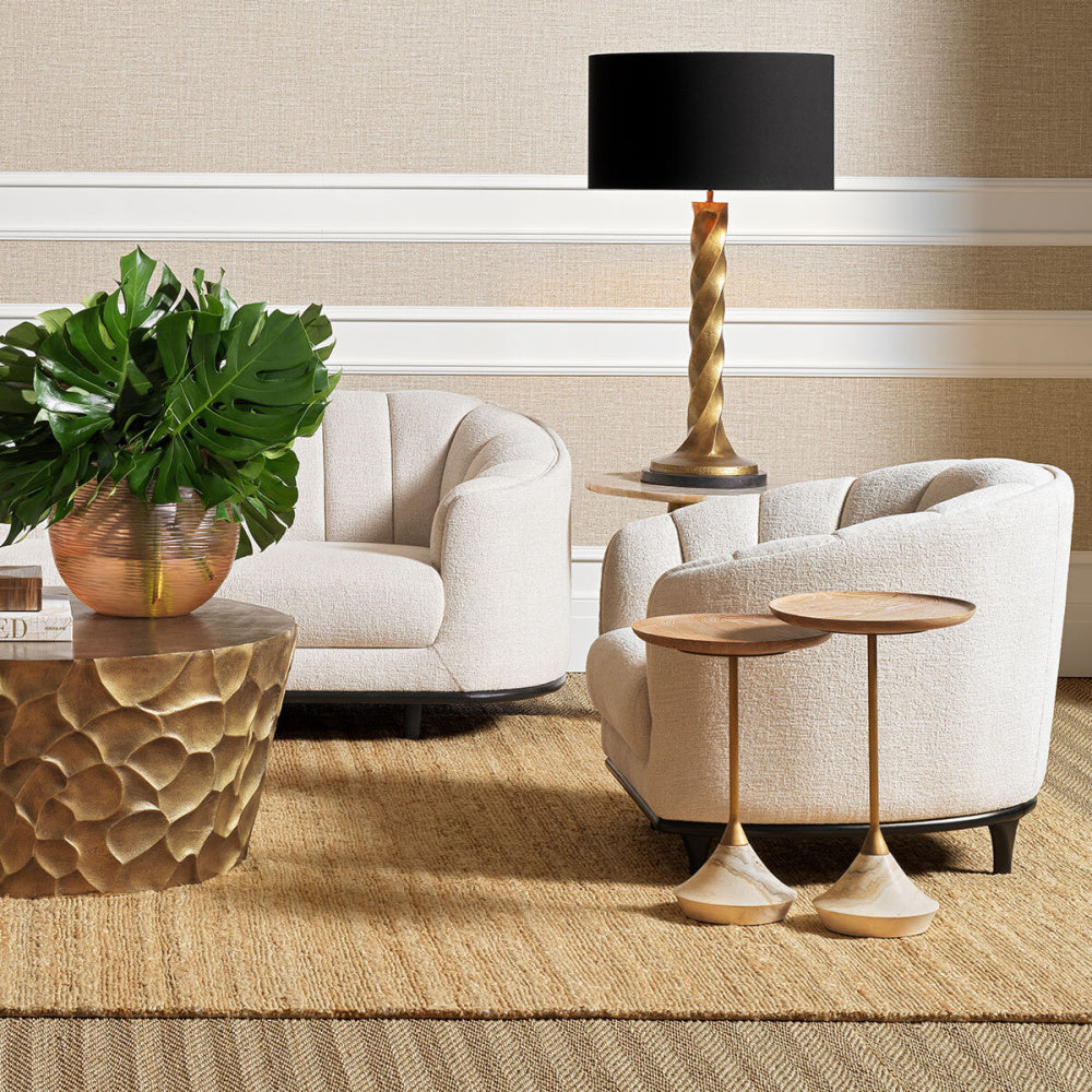 Eichholtz Puglia Side Table, Onyx, Grey Marble, Bronze, Mocha (119346)