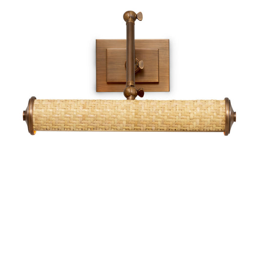 Eichholtz Luca Wall Lamp, Small, Natural Rattan, Antique Brass (119353UL)