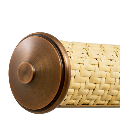 Eichholtz Luca Wall Lamp, Small, Natural Rattan, Antique Brass (119353UL)