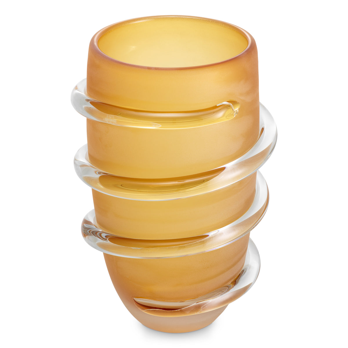 Eichholtz Eliano Vase, Large, Frosted Amber (119403)