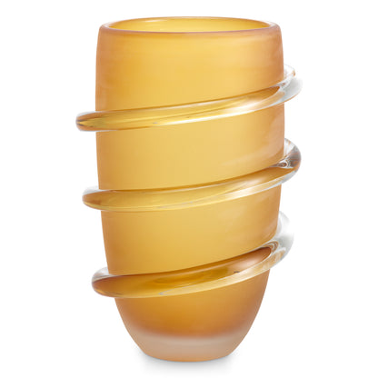 Eichholtz Eliano Vase, Large, Frosted Amber (119403)