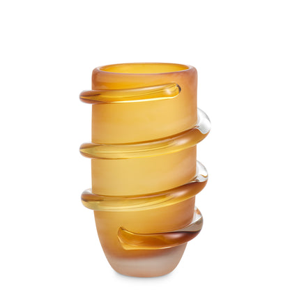 Eichholtz Eliano Vase, Small, Frosted Amber (119404)