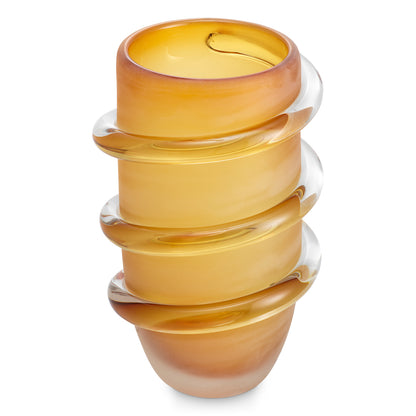 Eichholtz Eliano Vase, Small, Frosted Amber (119404)