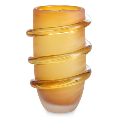 Eichholtz Eliano Vase, Small, Frosted Amber (119404)