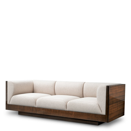 Eichholtz Sebastian Sofa, High Gloss Eucalyptus Veneer, Loki Natural (119412)