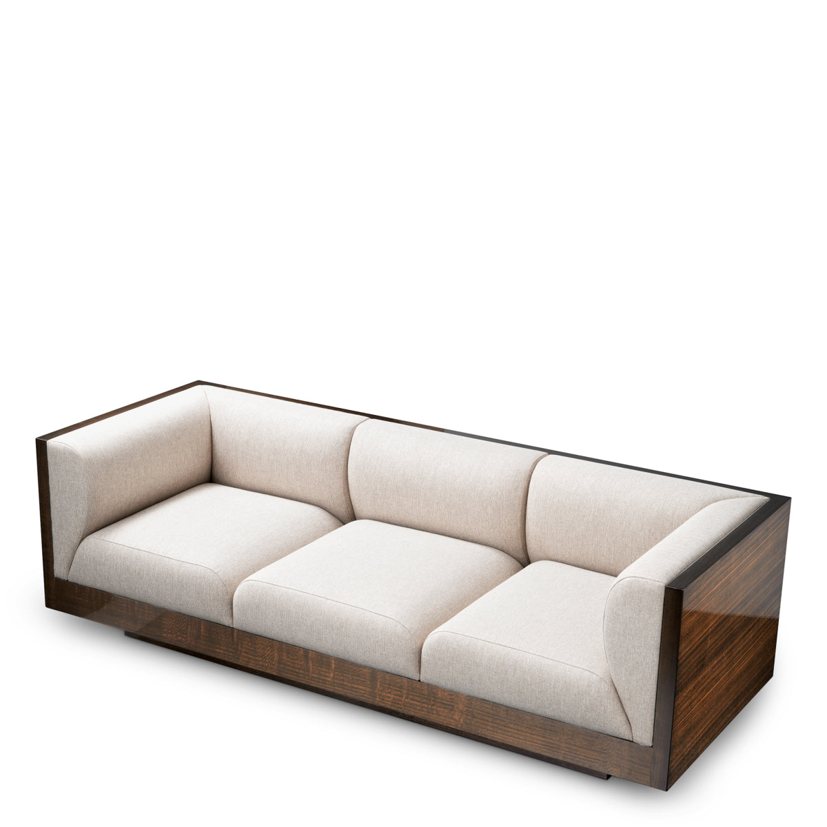 Eichholtz Sebastian Sofa, High Gloss Eucalyptus Veneer, Loki Natural (119412)