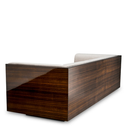 Eichholtz Sebastian Sofa, High Gloss Eucalyptus Veneer, Loki Natural (119412)